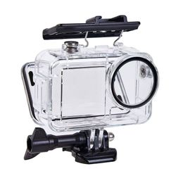 Waterproof Case for DJI Osmo Action 5 Pro/Action 4/3 Camera, Underwater 60M/196FT Deep Diving Housing PC + Tempered Glass Protective Shell with Bracke