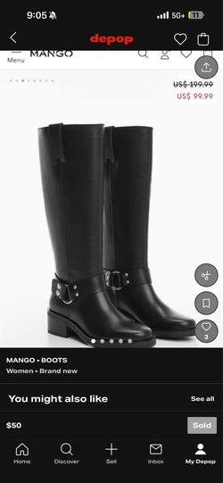 Mango Black Boots