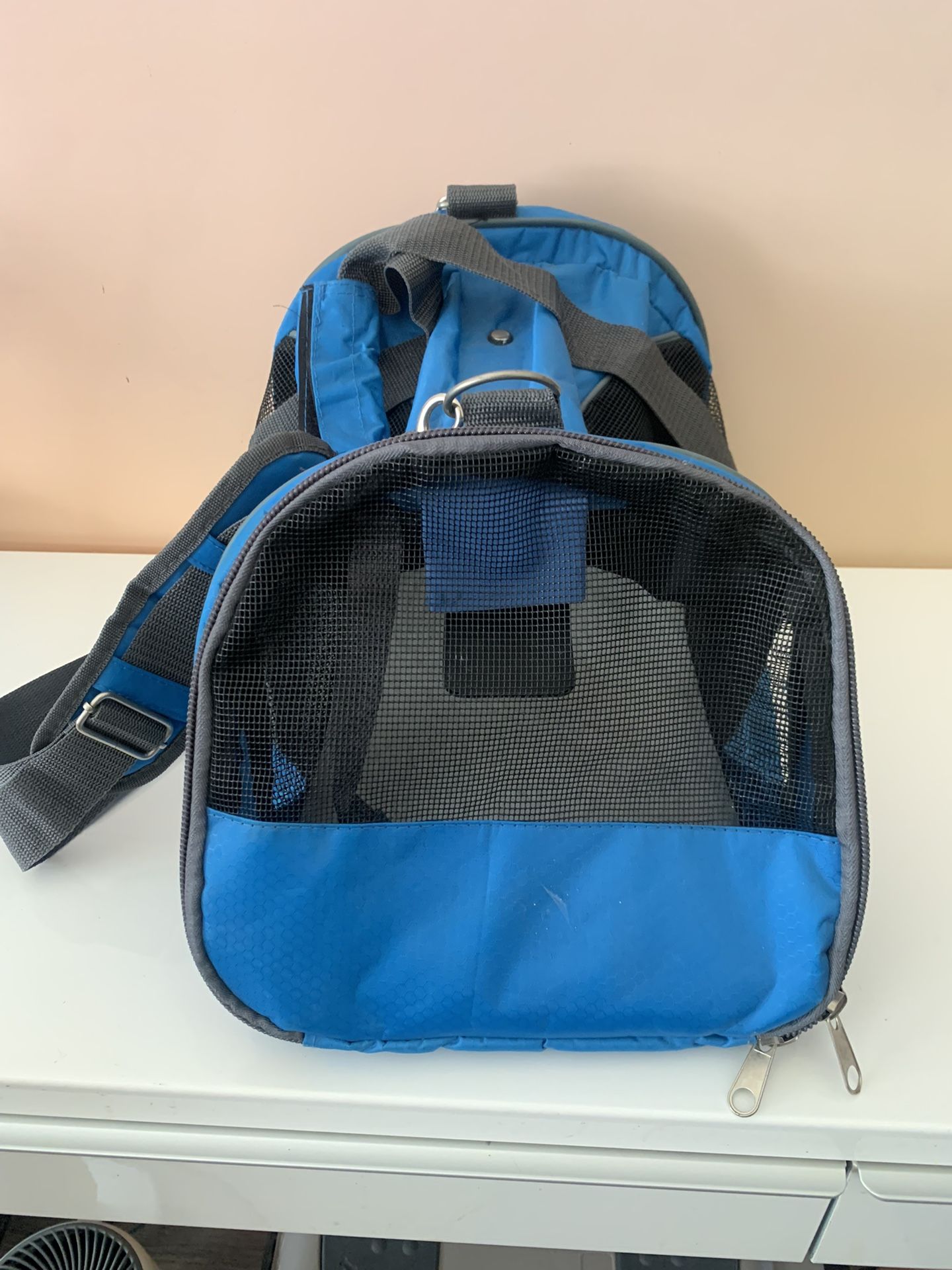 Crossbody Soft Carrier For Cat Or Small Dog Pet Carrier With Strap And Insert 10” X 10” X 13”