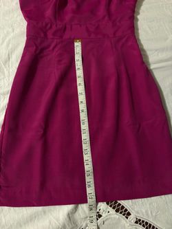 Forever 21 one shoulder ruffle cocktail dress in fuchsia