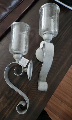 Hobby Lobby Glass Wall Sconces (2)