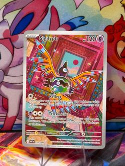 Sigilyph 121/086 illustration Rare Card Scarlet & Violet White Flare