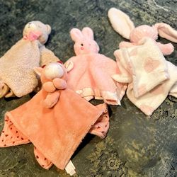4 Lovies -security Blankets-Box Of Newborn 