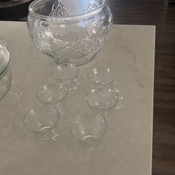 Punch Bowl Set Glass
