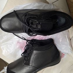 Ortho Feet Black Leather Shoes Cooties Women Size 11.5 D