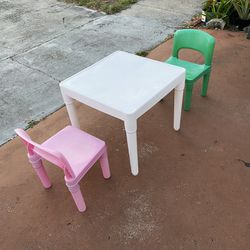 Toddler Table And 2 Chairs 