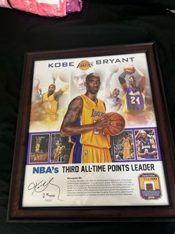 Kobe Bryant Lakers Framed Limited Edition Plaque
