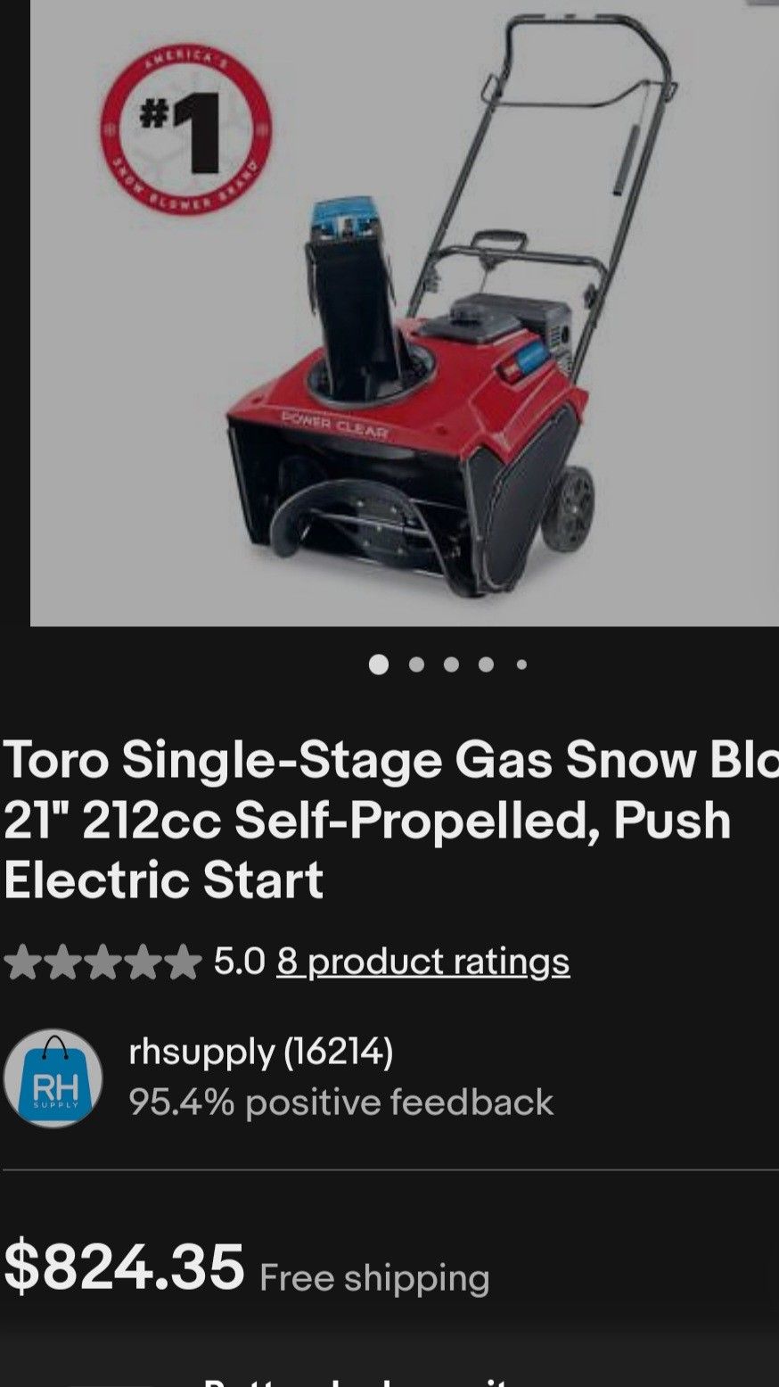 Toro 212 21inch Snow Blower