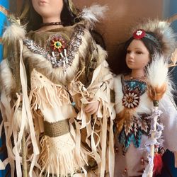Native American Indian Porcelain Dolls