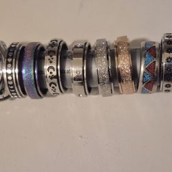 Set Of 9 FIDGET RINGS