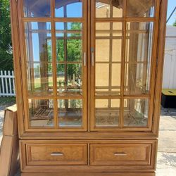 Large wooden Curio Cabinet 