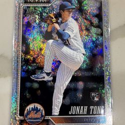 2026 Topps Series 1 #4 Jonah Tong RC Sandglitter Rookie Parallel SP Mets