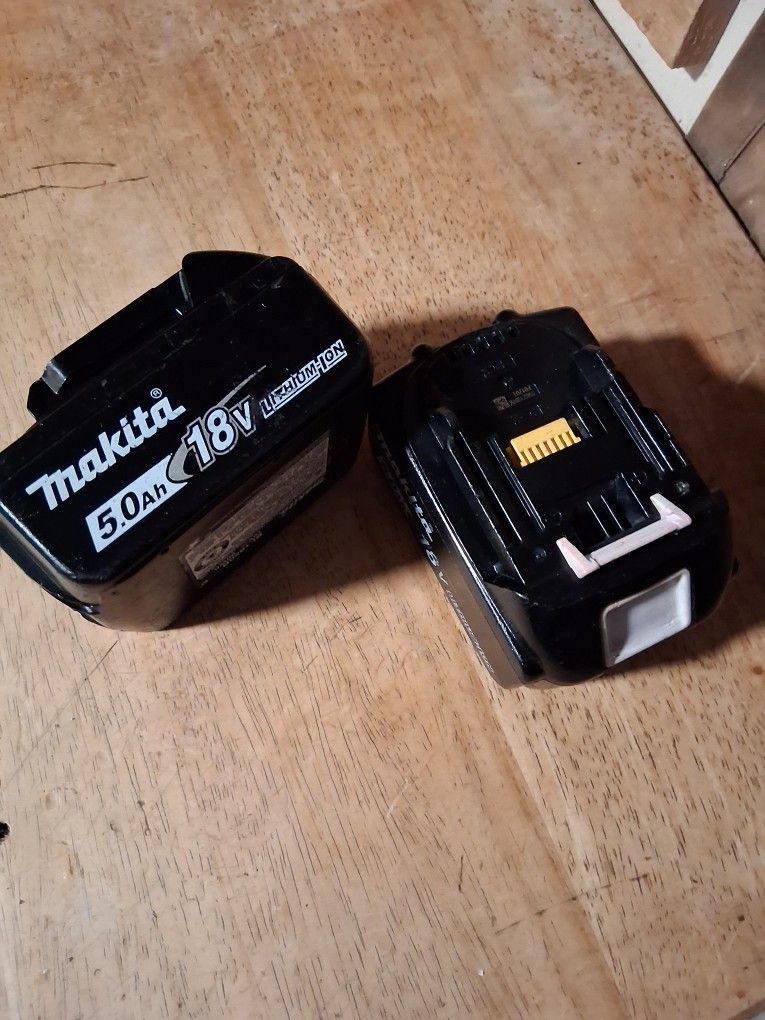 Makita 18 Volt. 5.amp. Batteries