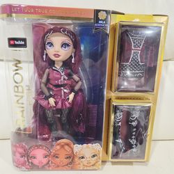 Rainbow High Mila Berrymore- Burgundy Red Fashion Doll. 2 Designer Outfits to Mix & Match with Accessories