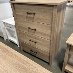 New! 4-Drawer Tall Dresser, Chest, Tall Chest, Clothing Storage Unit, Bedroom Furniture, Bedroom Cabinet, Dresser, Summer Oak Dresser,Clothing Cabinet