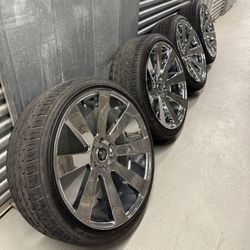 6 Lug 24 Inch Chrome Dub Ballers 