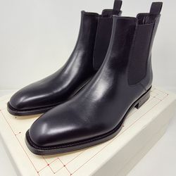 Alexander McQueen EU 43 US 9.5 10 Black Ankle Chelsea Dress Boots Slip On MADE IN ITALY $1190 Classic
