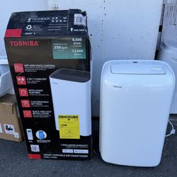 Toshiba 8000 BTU (12,000 BTU ASHRAE) 3 In 1 Portable Air Conditioner 350 Sqft  AC Dehumidifier Remote Control Fan