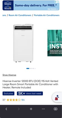 Hisense 12000 BTU Portable Air Conditioner with Heater
