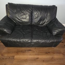 100% Leather Sofa And Recliner