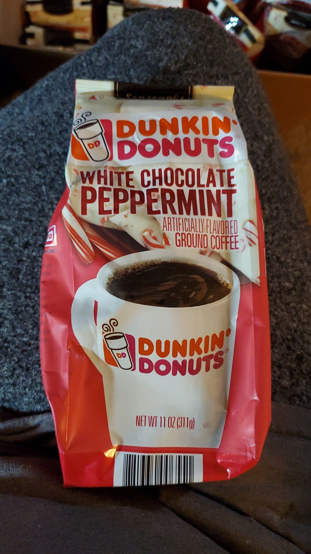 Dunkin Donuts white chocolate peppermint ground coffee 11oz bag expiration August 18th 2020 $4 ea