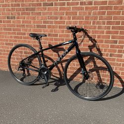 NEW 2025 SMALL KHS VITAMIN B MATTE BLACK 16 SPEED ALUMINUM FITNESS HYBRID ROAD BIKE