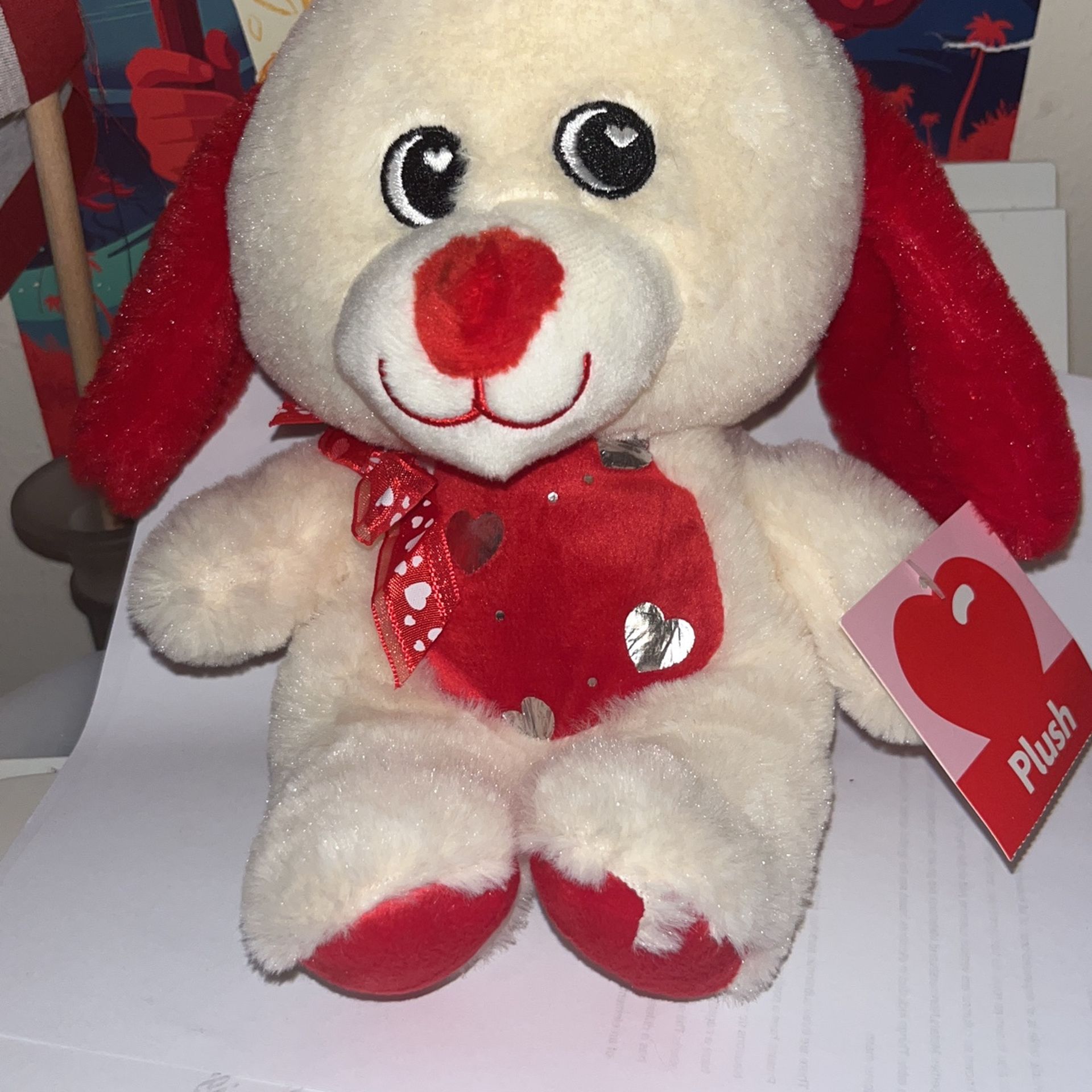 Valentines Day Puppy Plush