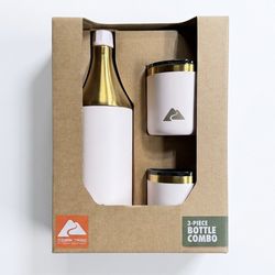 Ozark Trail 10oz Wine Tumbler & 34oz Frosted Peach Wine Bottle Set