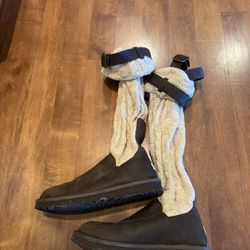 Women’s Leather Ugg Sweater Boots Shipping Available