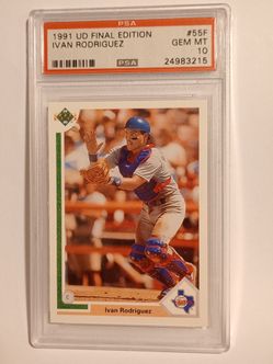 1991 Upper Deck Final Edition Ivan Rodriguez rookie PSA 10