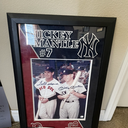 Mickey Mantle And Ted Williams Sign Picture