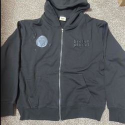 BROKEN PLANET SPIDER ZIP UP HOODIE XS