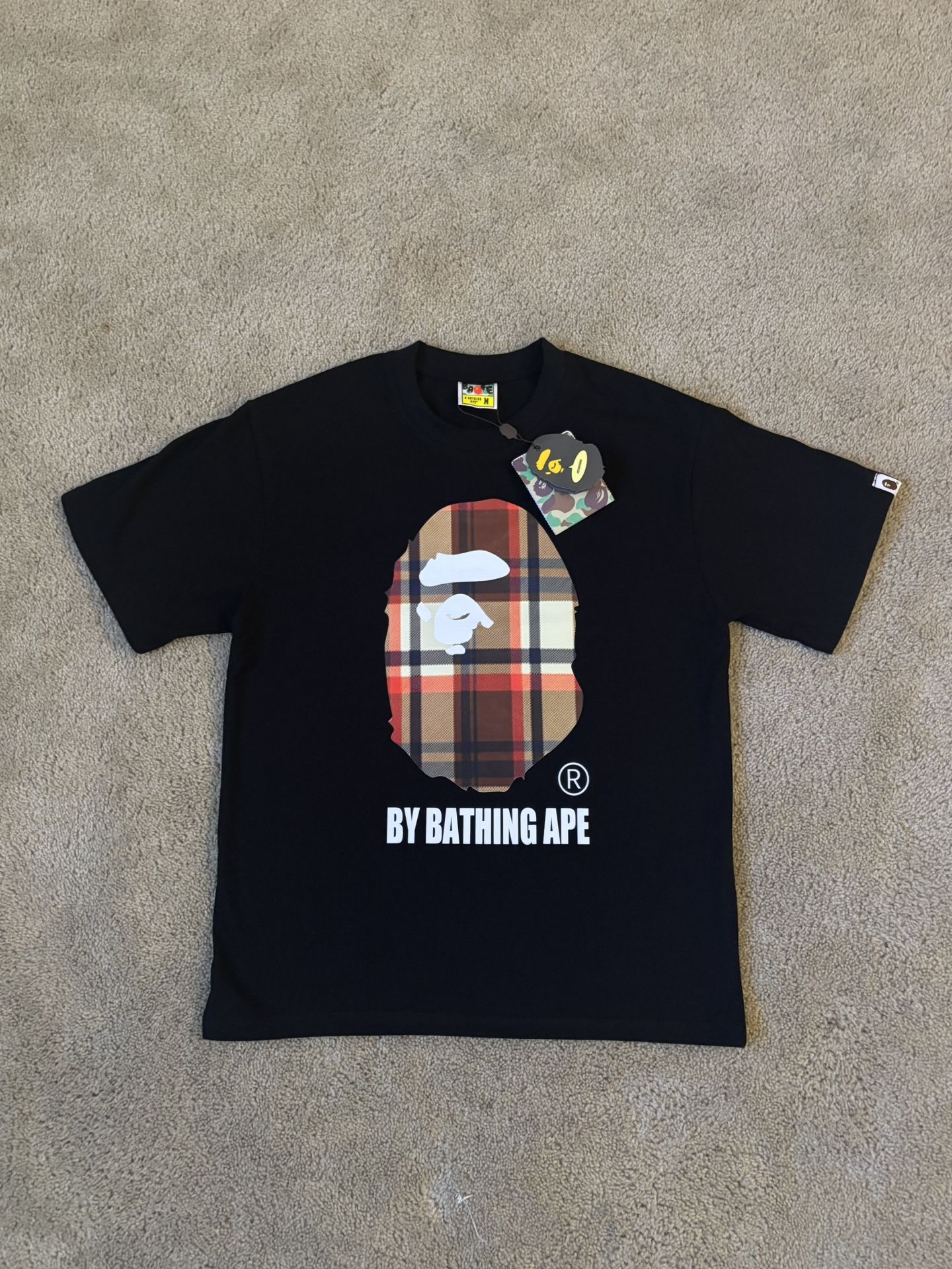 FW23 Bathing Ape Check Ape Head Tee