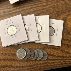 1943 Steel Wheat Pennies