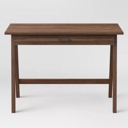 Modern Writing Desk w/ Drawer – Brown Finish (Target Threshold Desk)