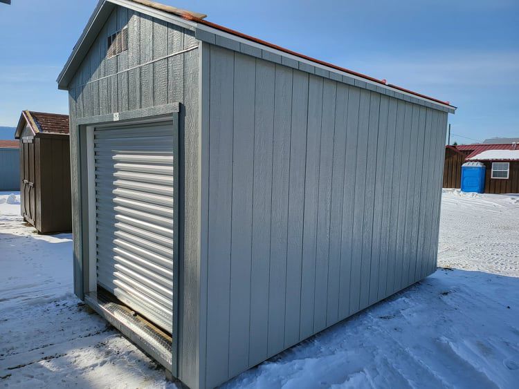 8x14 A-Frame Garage With Roll Up Door! Finance For $91/Month! Buy Outright For $4,396!