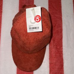 Forever 21 orange corduroy baseball cap NWT