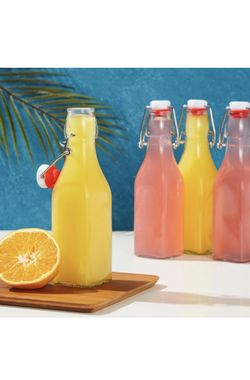 8 Glass Bottles. With Stoppers, 8oz, For Drinks, Oils, Syrups, Milk, Kombucha, Sodas, Vanilla Extracts Etc