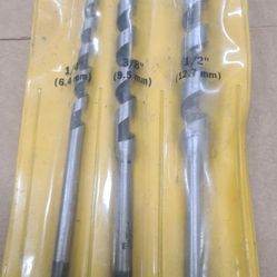 IRWIN 3-Piece x 7-1/2-in Woodboring Auger Drill Bit Set