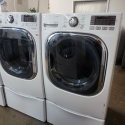 LG SET STEAM WASHER AND GAS DRYER JUMBO 