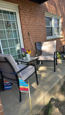 Silla de patio y la mesa