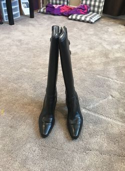 Joan&David Black Leather Boots