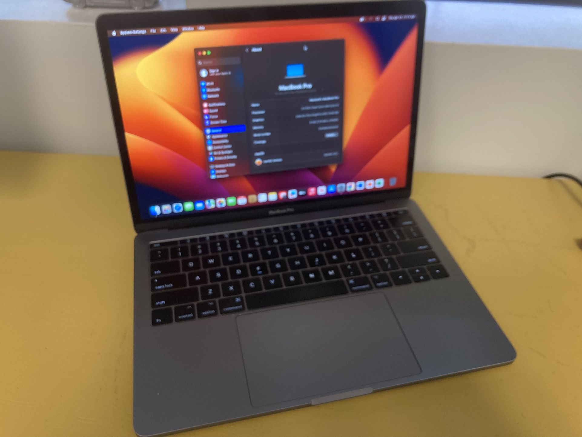 Macbook pro 2017 13" i5 Cpu 8gb Ram 256gb SSD Latest OS MS Office w/ Usb C Charger