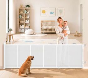 EZIGO 100-Inch Extra Wide Retractable Baby & Pet Gate – New