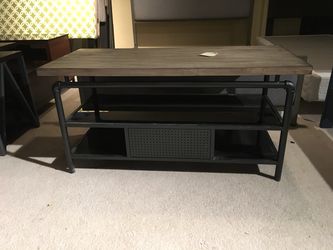 New gray faux wooden tv stand