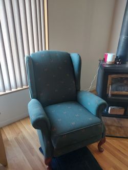 2 Chairs, Forest Green Wingback Chairs
