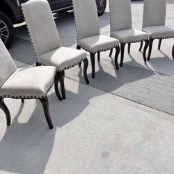 POTTERY BARN Calais Dining Chairs Set of (6) w/Nailheads