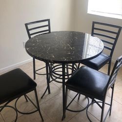High Top Kitchen Table And Chairs (4)
