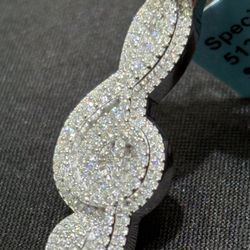 NEW G Clef/Treble Clef Music Note Pendant 1.81ct SS Moissanite VS, D Color