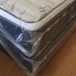 FULL PILLOW TOP MATTRESS WITH BOXSPRING‼️